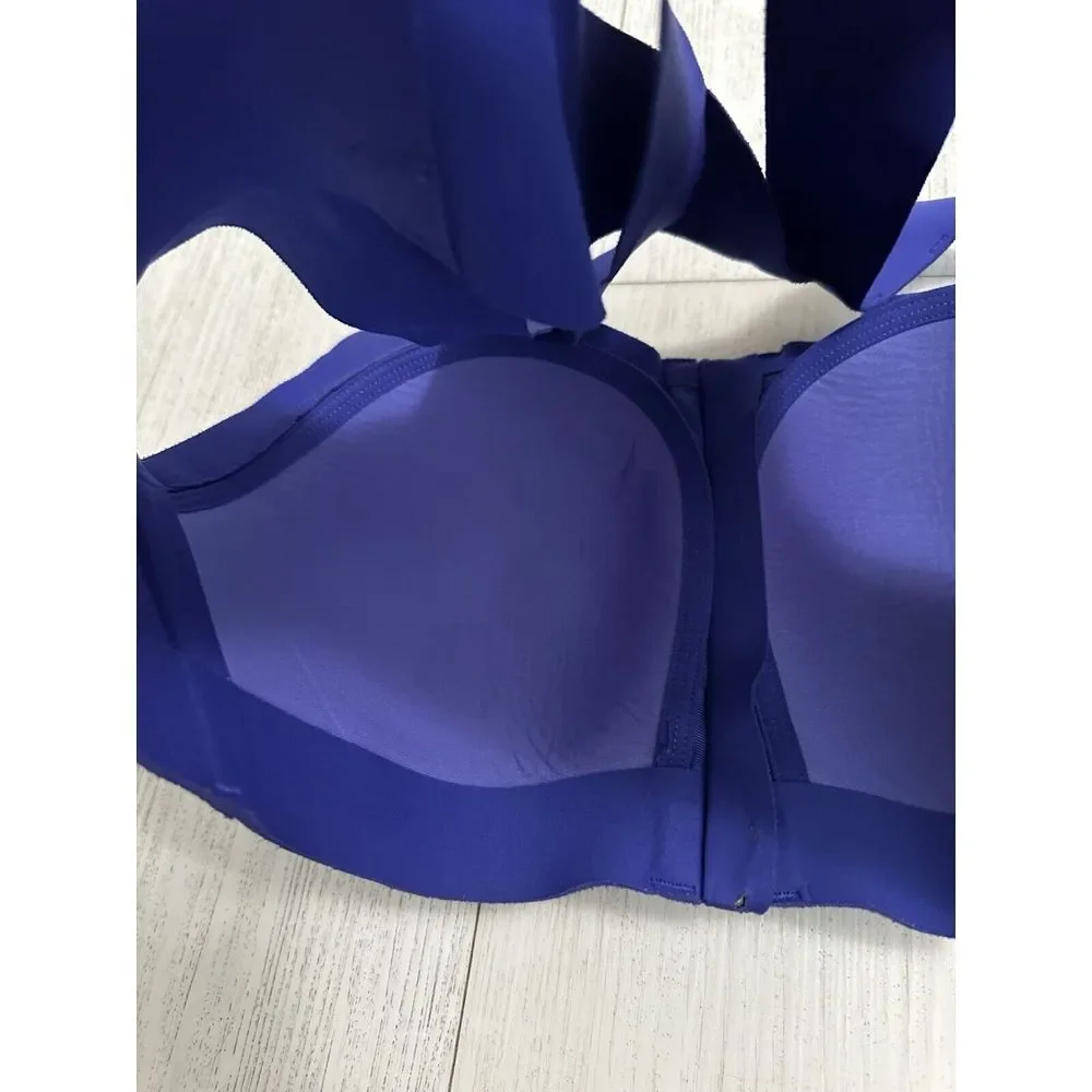 Lululemon Elite‎ Front Zip Sports Bra Sz 36C - Blue